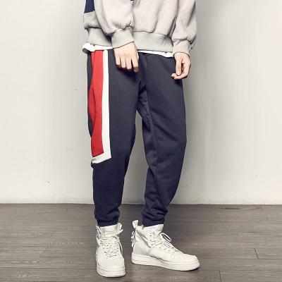 【新款上市】秋装新款美式撞色束脚休闲裤男日系潮流小脚运动裤青少年卫裤