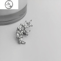 JiMi高级感锆石珍珠蝴蝶耳骨夹小众设计冷淡风耳夹无耳洞精灵耳饰新款