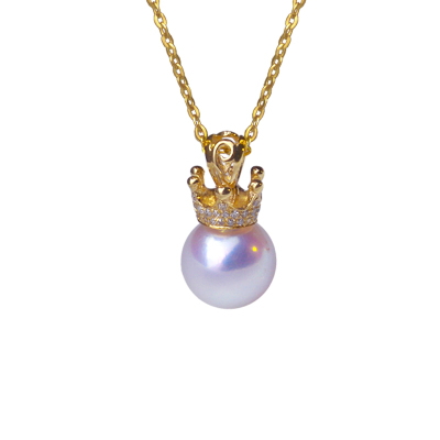 风下Hrfly珍珠吊坠日本海水珍珠吊坠项链单颗天然正圆强光项坠白色