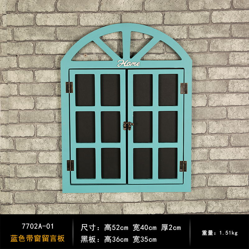 留言板装饰创意奶茶店壁饰假窗户木制北欧餐厅电表箱遮挡墙壁挂件