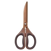 齐心 B2799 办公剪刀(弧形镀钛) 180mm 咖啡色 单把装