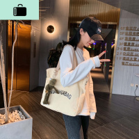 帆布包女单肩斜挎包包ins布袋学生日系文艺简约大容量百搭韩版NEW LAKE女士单肩包
