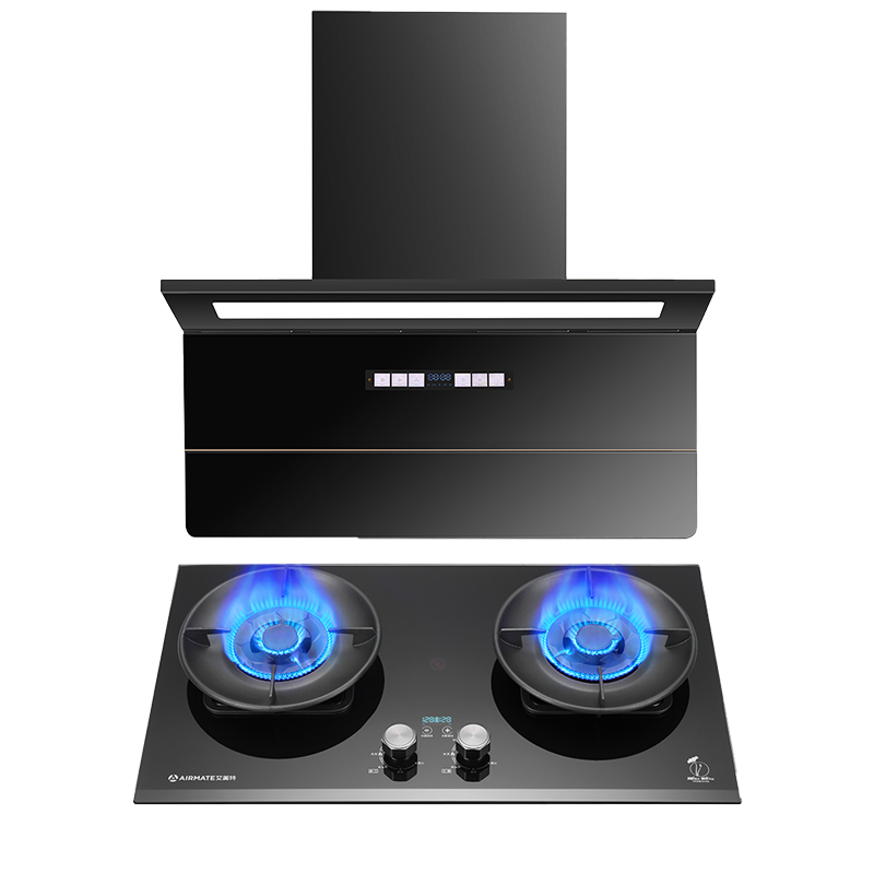 艾美特油烟机AY653LB顶侧双吸变频+AZ67SN嵌入式燃气灶具厨房家用油烟不过脸 液化气