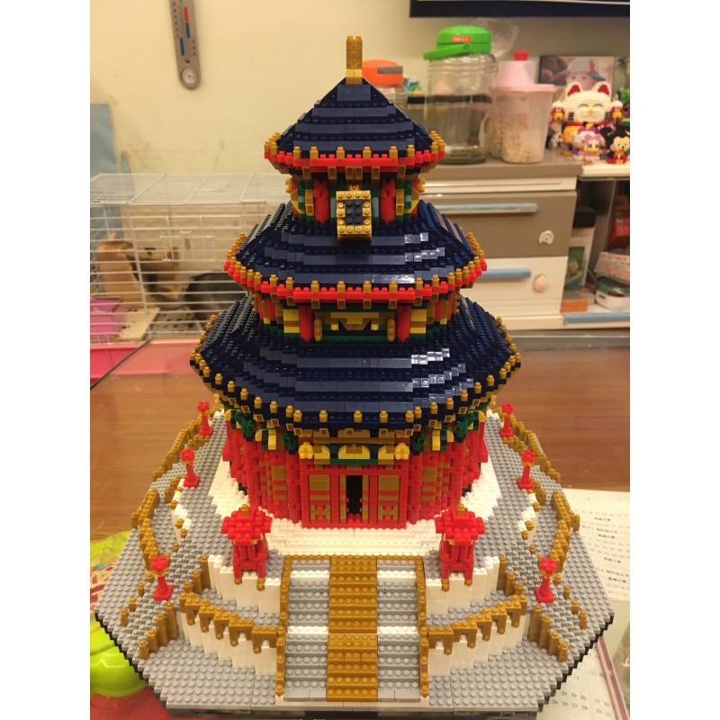 颗粒玩具兼容乐高中国风建筑北京天坛模型成人 霍格沃兹城堡[7750pcs]