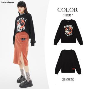 [1件3折价:58.5]美特斯邦威米奇联名卫衣女秋季新款米奇印花纯棉圆领女