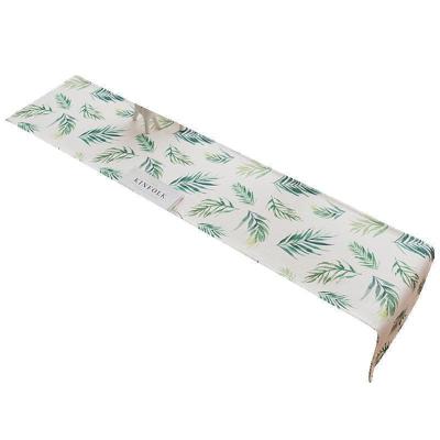 家柏饰(CORATED)北欧INS叶棉麻布艺茶几电视柜长条客厅餐厅餐桌布盖巾桌旗 飘叶桌旗 35*200cm