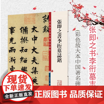 张即之书李衎墓志铭(彩色放大本中国碑帖) 原色清晰放大笔触纤毫毕现上海辞书出版社