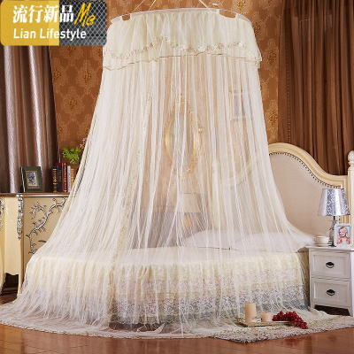 圆顶吊顶吸顶宫廷落地蚊帐学生宿舍单人1.2/1.5/1.8/m床双人家用 三维工匠