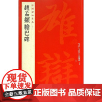 中国碑帖名品·赵孟頫胆巴碑 中国碑帖名品八十三83释文注释繁体旁注楷书毛笔字帖碑帖书法练习临摹技法楷书 上海书画出版社