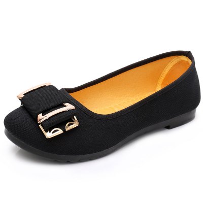 七色王国老北京布鞋女2020春季新款时尚单鞋平底软底防滑豆豆鞋上班工作鞋休闲鞋