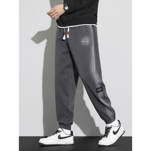 上新个性潮流设计裤子男冬季厚款高品质仿牛莱赛尔休闲束脚裤