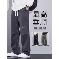 男士美式工装裤春秋款新款秋季宽松直筒青少年多口袋休闲裤子