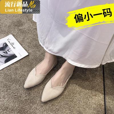 仙女鞋晚晚风平底一脚蹬单鞋女2020新款春季网红百搭复古温柔鞋子知义(ZHIYI)休闲鞋