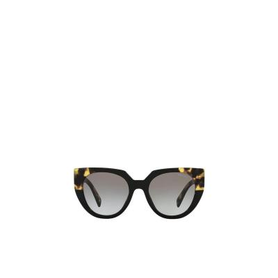 普拉达(PRADA)女士潮牌个性时尚徽标装饰太阳镜 灰色