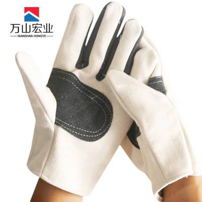 万山宏业斜纹复合帆布手套WS10/双