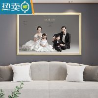 敬平定制婚纱照相框放大挂墙洗照片加全家福相片打印主结婚照挂画制作 香槟白 28寸(50*70cm 横竖通用)