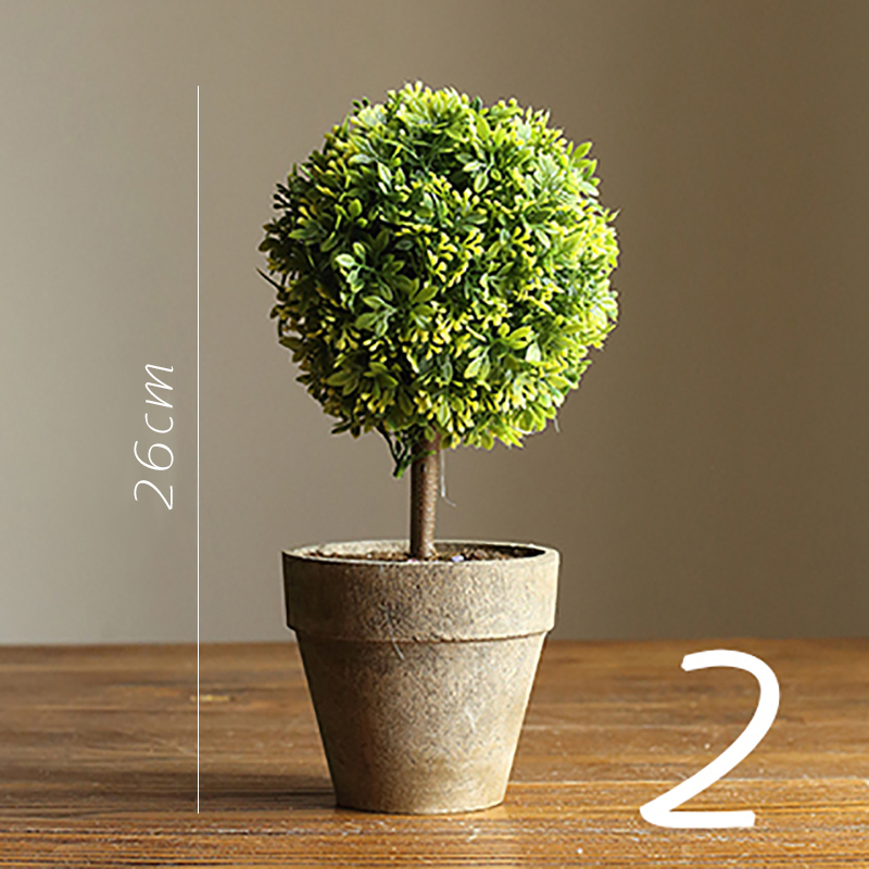 家柏饰(corated)仿真树球盆景 咖盆 绿植盆栽 花球球桌面餐桌装饰品 2