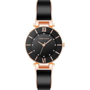 手表 手镯式不锈钢带罗马数据时尚优雅女士石英腕表 送女友礼物 Black/Rose_Gold