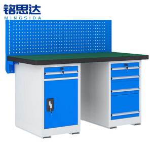 铭思达重型钳工操作台2.1米五抽一门张