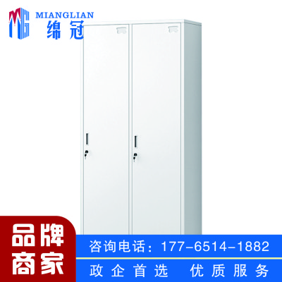 绵冠更衣柜员工柜带门锁铁皮柜储物柜职员柜浴室柜 二门更衣柜