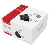 齐心(COMIX)B3604 加大号黑色长尾票夹 (75mm)(6只) 黑色