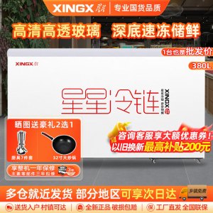 星星(XINGX)380升深底岛柜商用冰柜 冷藏冷冻单温卧式展示柜 超市便利店雪糕饮料大容量展示柜SD/SC-380BE