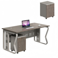 悦兴诚办公桌 单人位含柜120cm套