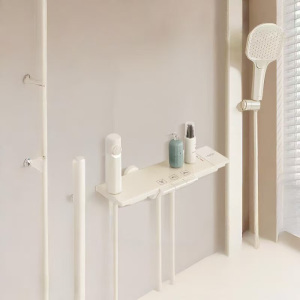 惠达(HUIDA)-TC100 淋浴花洒全套59A精铜卫生间家用增压钢琴键置物简易无顶喷洗澡花洒