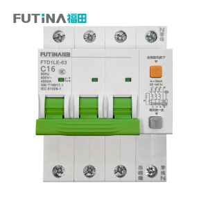 福田 窄体漏电保护开关断路器 小型家用微型断路器总闸开关空气开关带漏保 3P+N 16A 单位:个