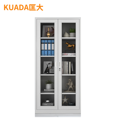 匡大文件柜铁皮文件柜办公资料档案柜通玻五层钢柜