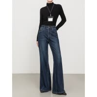 冬季新款加绒加厚牛仔裤女四面弹保暖显瘦筒喇长裤