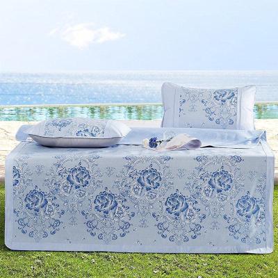 家柏饰(CORATED)家纺冰丝凉席三件套1.8m床可折叠夏天空调软席1.5米单人席子