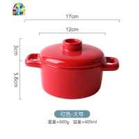 宝宝蒸蛋碗汤辅食陶瓷可高温炖盅甜品烤碗鸡蛋羹家用双耳带盖 FENGHOU 灰色小