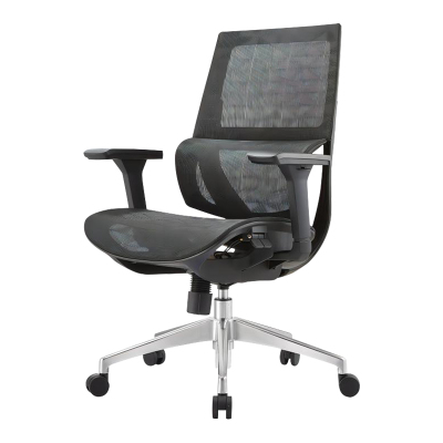 臻远 ZY-6681 办公椅人体工学网面转椅撑腰电脑椅