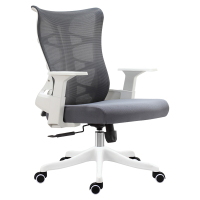 翌嘉 YJ-20086 办公椅人体工学椅会议椅 白色中背款转椅
