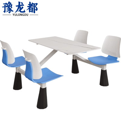 豫龙都食堂餐桌+四椅套