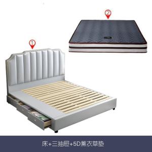 森美人港式轻奢床双人床婚床主卧小户型软床 现代简约床