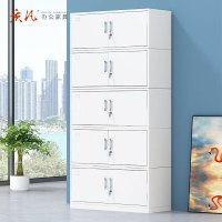 质凡分体五节凭证柜文件柜加隔板档案柜办公室资料柜 五节档案柜 厚度0.4