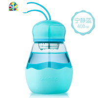 玻璃杯便携可爱学生水杯少女心清新简约森系超萌网红ins企鹅杯子 FENGHOU