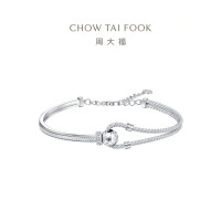周大福ING KNOT诺系列大克重铂金手镯PT163647女友礼物