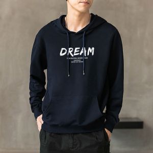 棉帽衫男春秋季不加绒 冬季加绒卫衣男连帽青少年套头衫