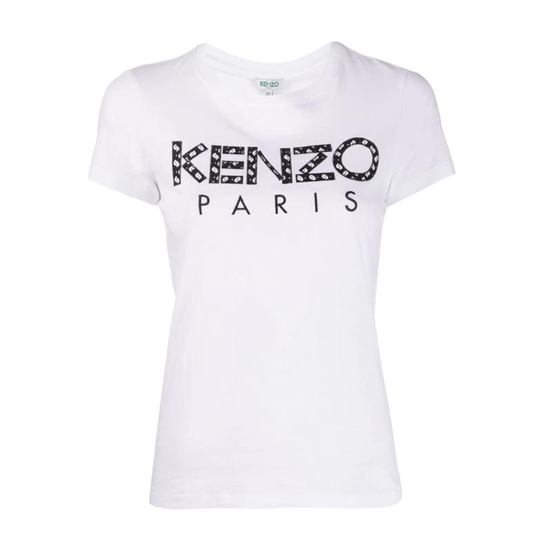 高田贤三(Kenzo)女士运动短袖T恤棉质圆领休闲百搭基础款纯色套头