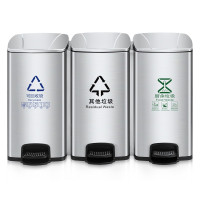 豫众诺 不锈钢分类垃圾桶 90L(30L内桶*3) 个