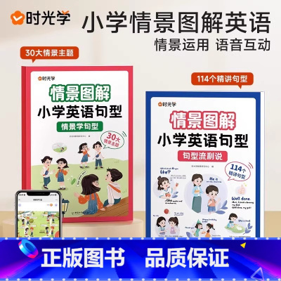 [全2册]小学英语句型 [正版]小学生每日5个英语必背单词汇总表一二三四五六年级快速记背启蒙默写本你得这样背1500入门