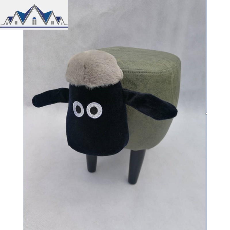 创意肖恩羊凳实木储物凳北欧化妆凳礼品凳矮凳收纳凳动物家用 三维工匠