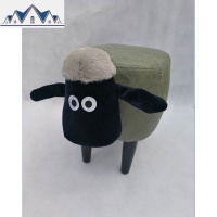 创意肖恩羊凳实木储物凳北欧化妆凳礼品凳矮凳收纳凳动物家用 三维工匠