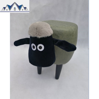 创意肖恩羊凳实木储物凳北欧化妆凳礼品凳矮凳收纳凳动物家用 三维工匠