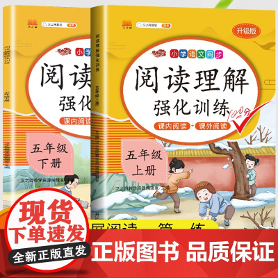 2025新版阅读理解专项训练书小学五年级上册下册课外强化训练题语文人教版每日一练小学5年级100篇同步练习册暑假作业答题