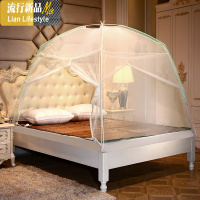 蒙古包蚊帐1.5m床加厚加密1.8米双人家用拉链有底1.2单人学生宿舍 三维工匠