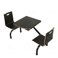 臻远 ZY4040827 连体餐桌椅组合食堂员工餐厅二人位连体餐桌